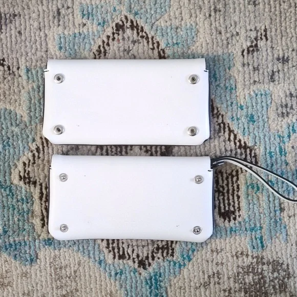 Kate Spade Saturday 2 in 1 Black & White Leather Double Wallet Wristlet - Picture 11 of 16